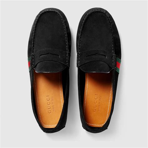 white gucci driver shoes|Gucci suede driving shoes.